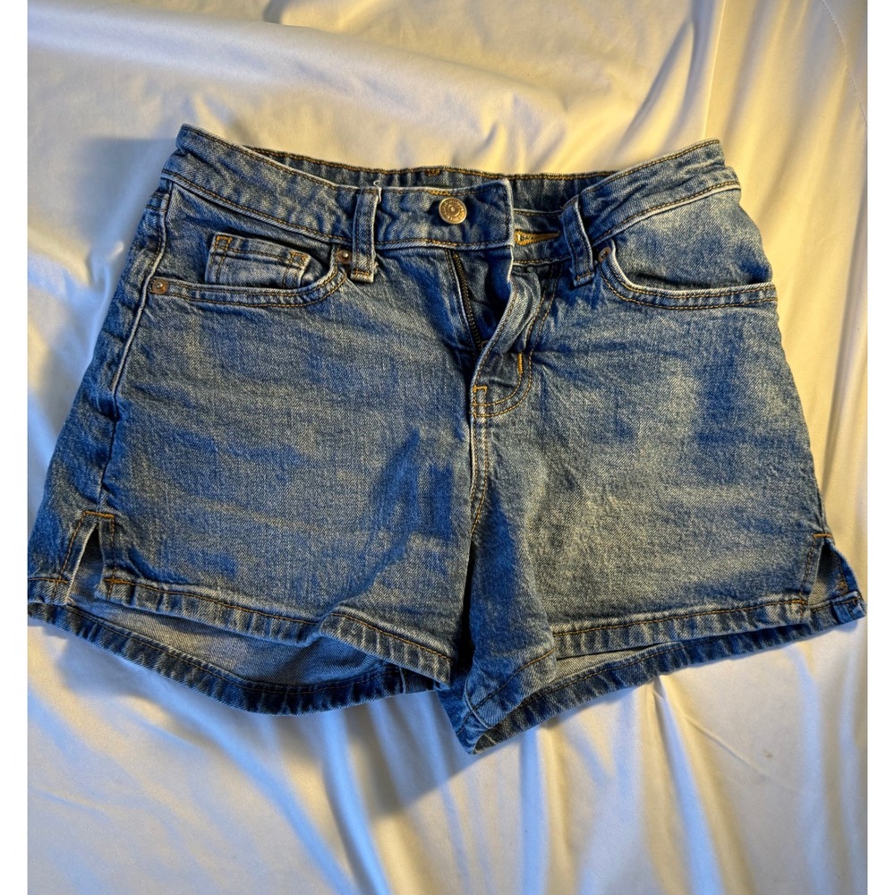 Wild Fable Womens Mid-Rise Midi Denim Shorts Medium Wash Blue Size 00/R